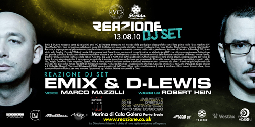 Reazione @ Red Carpet Club - Marina di Cala Galera, Porto Ercole  - 13/08/2010