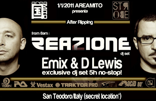 Reazione @ Secret location: 'After ripping' - San Teodoro (OT) - 01/01/2011
